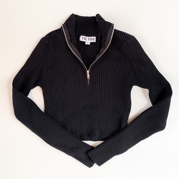 Princess Polly Sweaters - Tic toc quarter zip